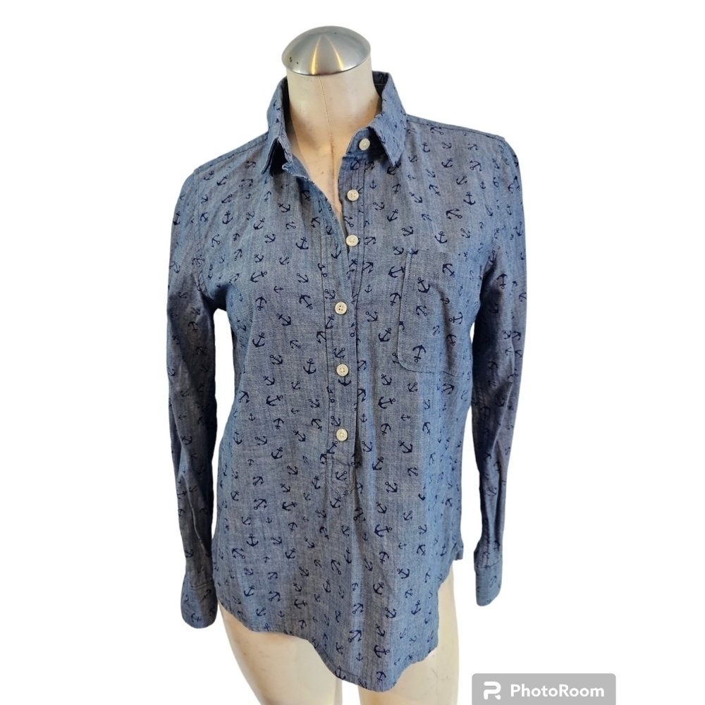 J.Crew Size S Denim Nautical Shirt
